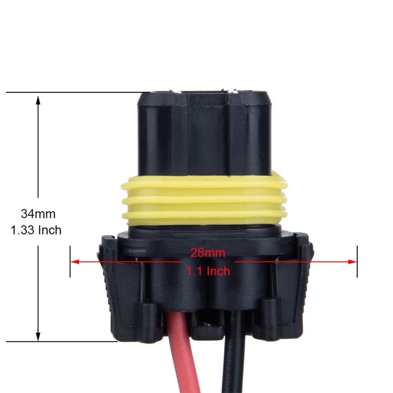 BlyilyB 4-Pack 9005 9006 HB3 HB4 Female Adapter Wiring Harness Sockets Wire Connector for Headlights Fog Lights - Image 3